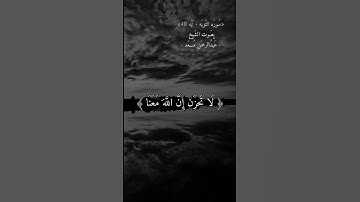 سوره التوبه الايه 40 - بصوت الشيخ • عبدالرحمن مسعد •