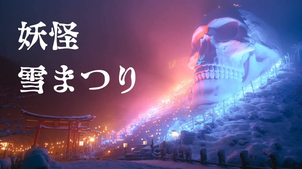 妖怪たちの雪まつりに迷い込んでしまった…