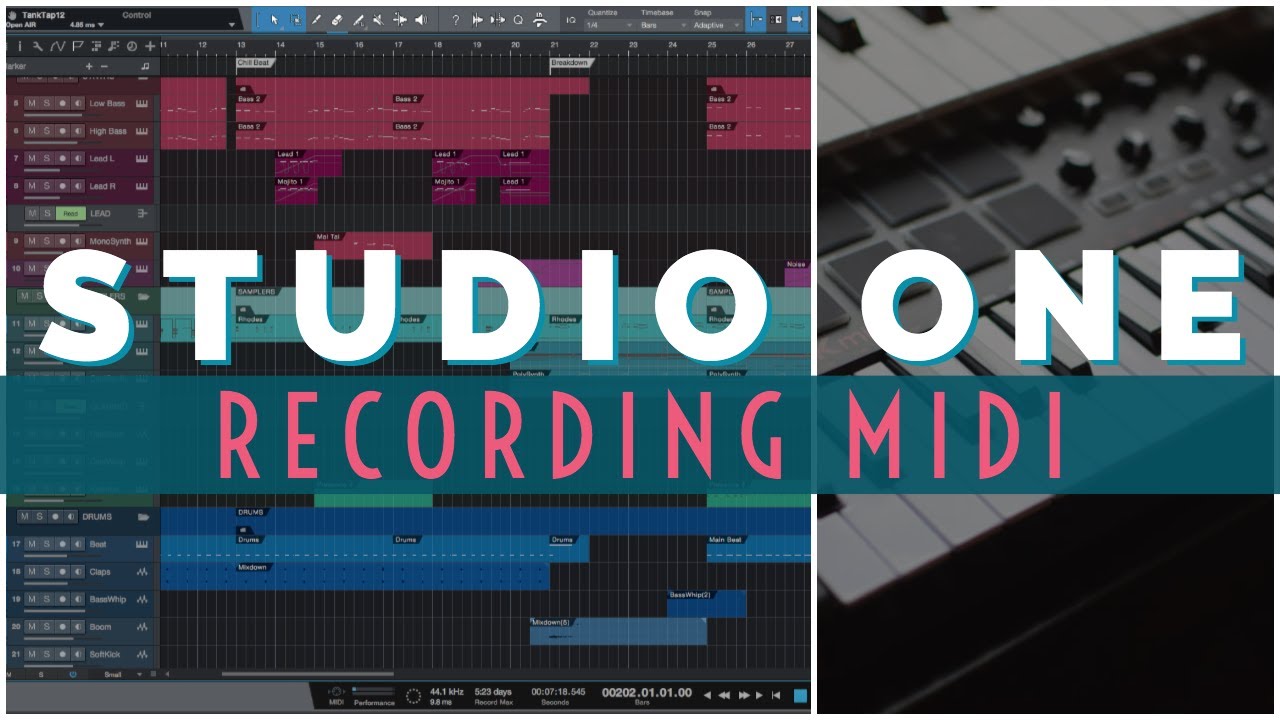 Studio One How To Record MIDI YouTube