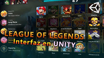 Selección de campeones del League of Legends en Unity
