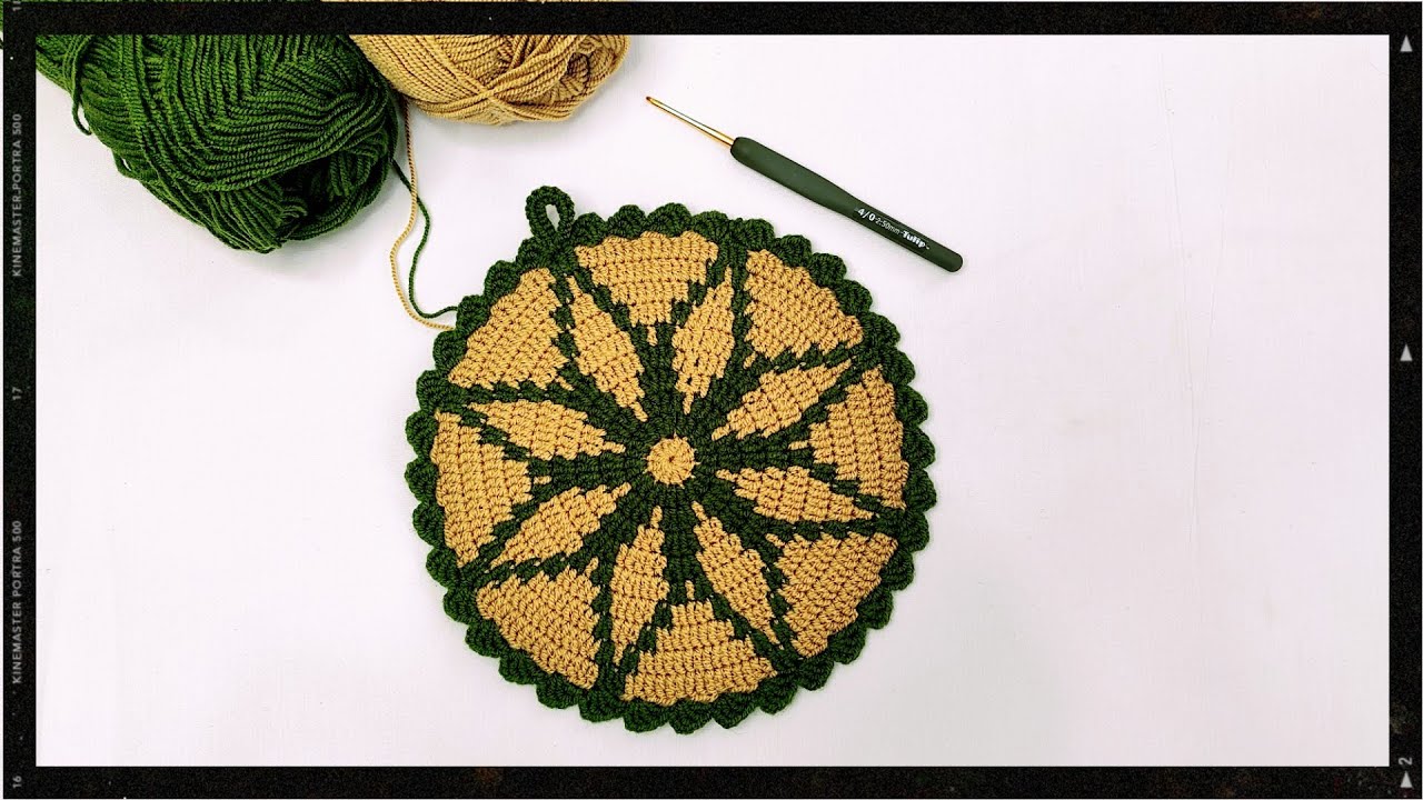 آموزش دستگیره آشپزخونه تاپستری گل مینا با کلی نکات بافت تمیز و درجه یک