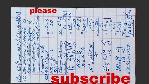 Question (iii)4x+2y=8,3x-y=-1 of exercise 1.6 solved by the matrix inversion method/irFaN paintings