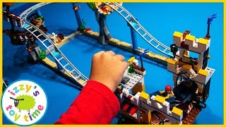 LEGO PIRATE ROLLER COASTER! Fun Toy Trains and Toy Cars