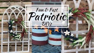 Simple Patriotic Decor DIY | Red White and Blue DIY | #CraftingfortheBrave