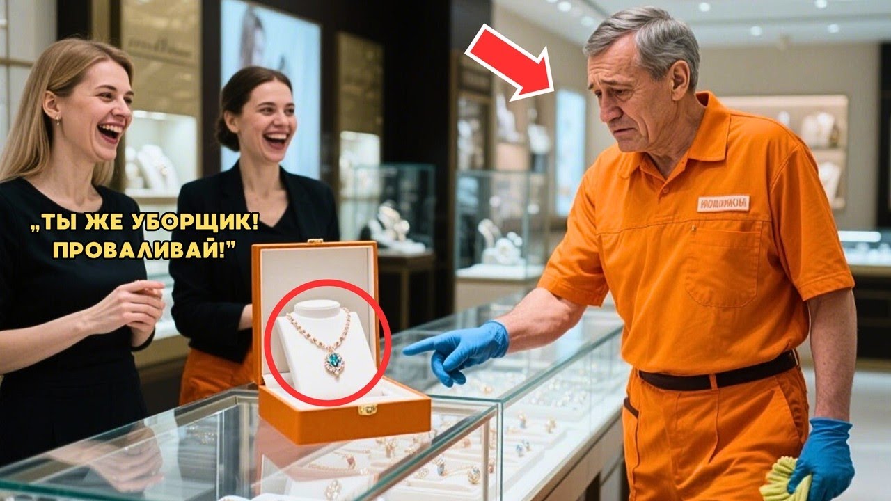 Над уборщиком в магазине элитных ювелирных изделий смеялись... Но он купил самое дорогое ожерелье...