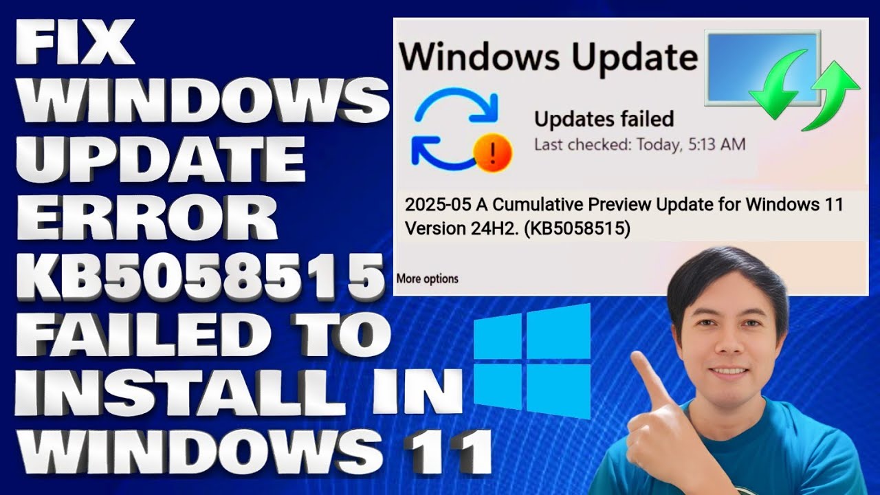 How To Fix Windows Update KB5058515 Failed To Install in Windows 11 ...