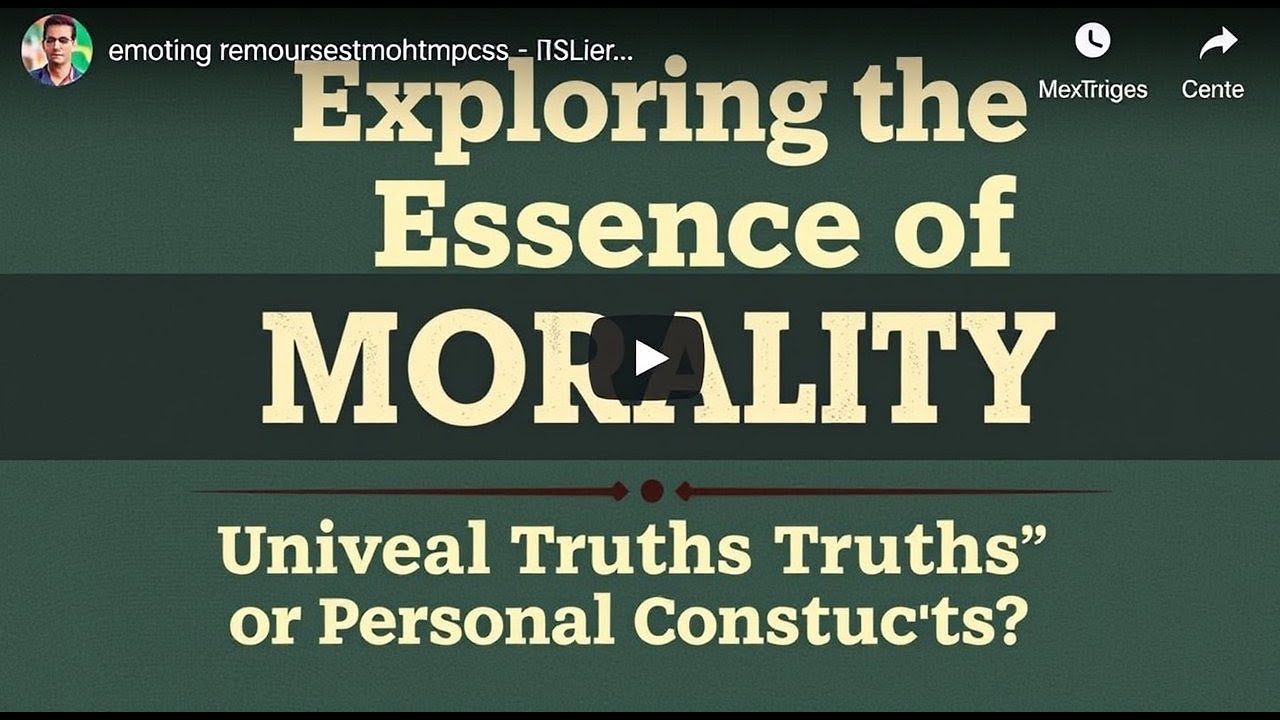 Exploring the Essence of Morality: Universal Truths or Personal Constructs?