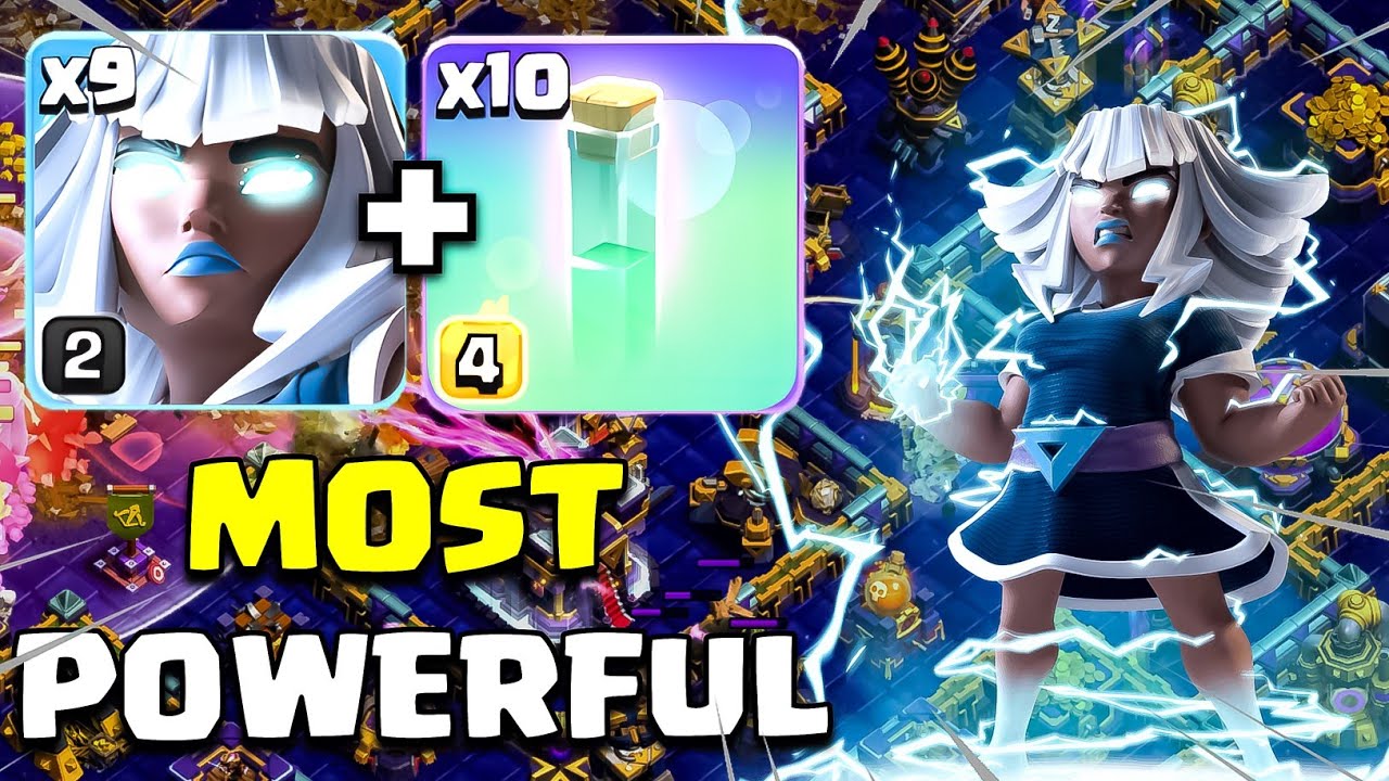 САМАЯ МОЩНАЯ АТАКА ЭЛЕКТРОТИТАНА!!! TH14 Стратегия атаки RC Walk Coc