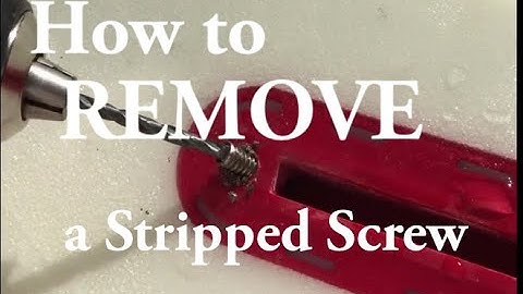 Trick: Removing a stripped screw