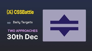 CSS Battle - Daily Target 30th December 2023 solution | CSS Challenge