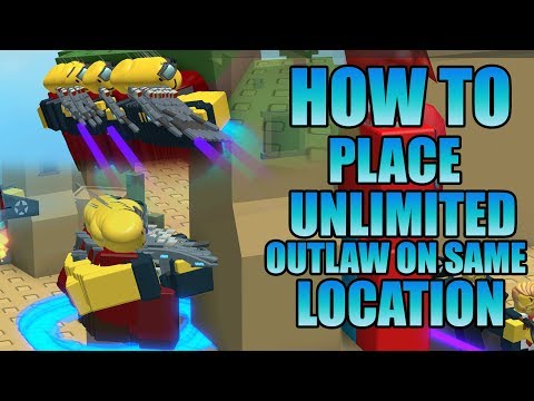 How To Put Unlimited Outlaw Or Any Cliff Tower In Same Place Tower Defense Simulator Roblox Youtube - roblox tower defense simulator outlaw skins