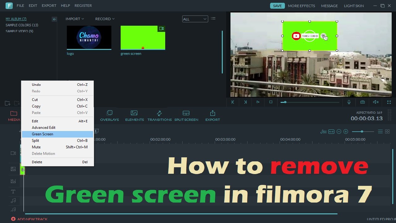 how to remove green screen in wondershare filmora 7 YouTube
