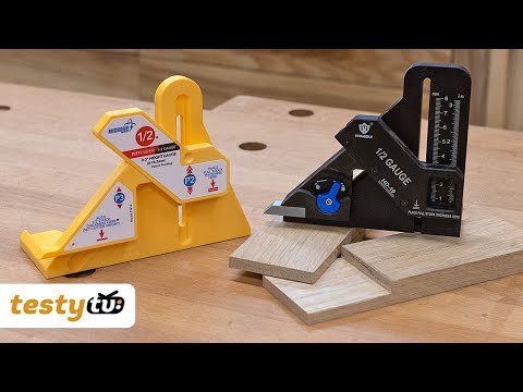 Microjig FitFinder vs Hongdui HD-19 - jigs for determining the half thickness of material