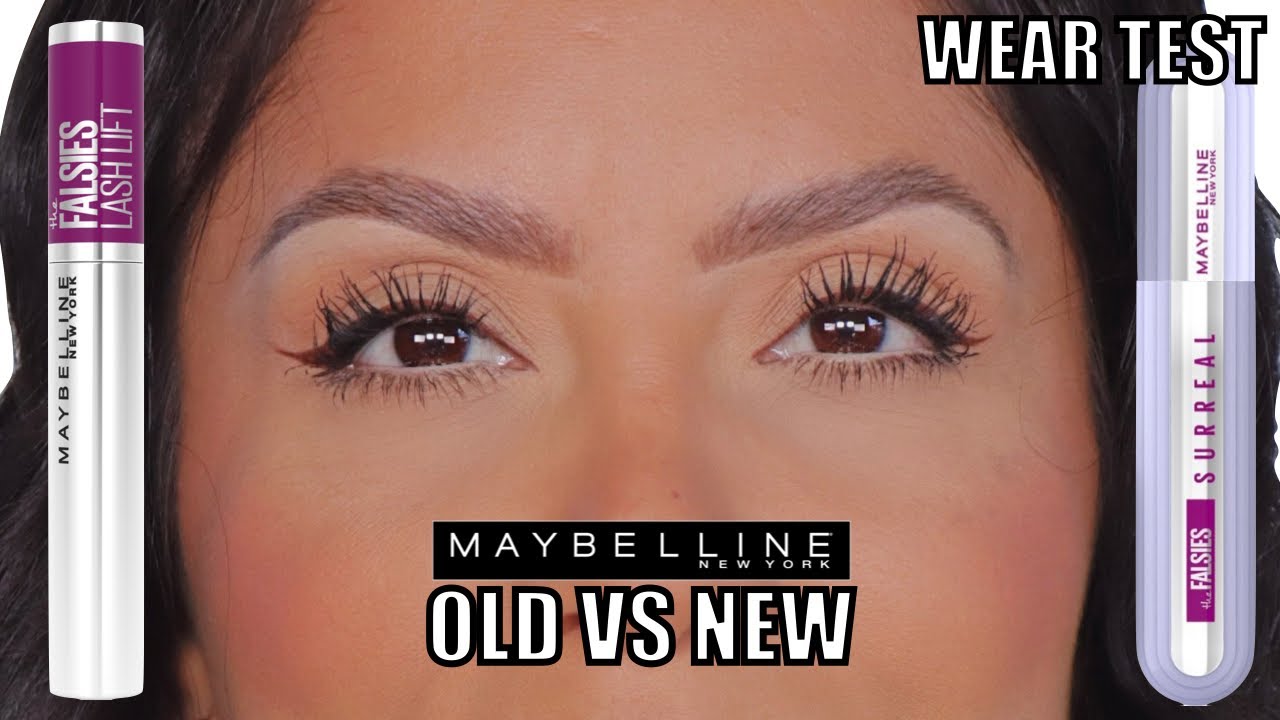WHICH IS BETTER? NEW VS OLD MAYBELLINE THE FALSIES MASCARA + WEAR TEST  *flat/fine lashes* | MJ - YouTube