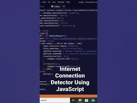 Internet Connection Detector Using JavaScript - YouTube