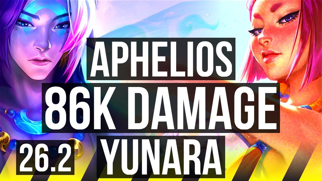 APHELIOS & Braum vs YUNARA & Lulu (ADC) | 86K damage | KR Challenger | 26.2