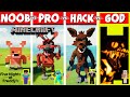 Minecraft Battle: NOOB vs PRO vs HACKER vs GOD: Foxy of the FNaF build challenge in Minecraft.