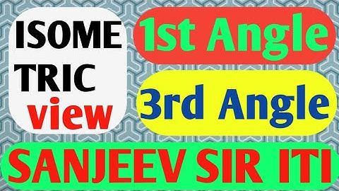 How To Draw Isometric view and Orthographic in 1st Angle and 3rd Angle Projection #sanjeevsiriti#