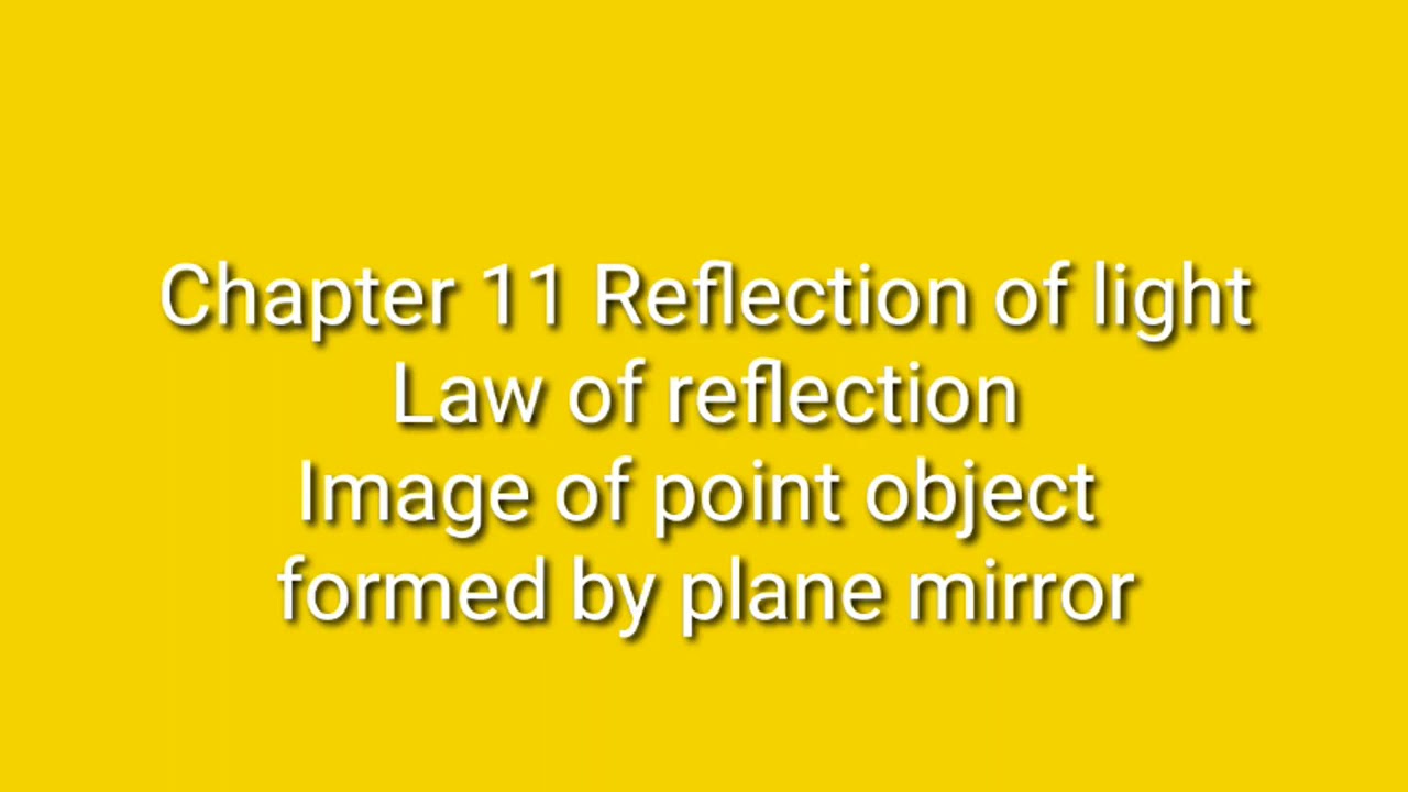 Reflection of Light Image of point source by plane mirror