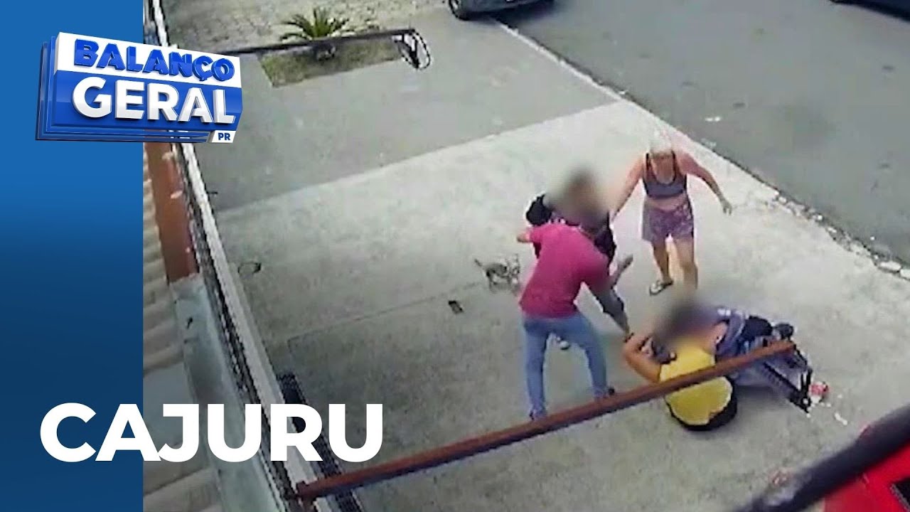Câmera de segurança flagra confusão no Cajuru; equipe fala com as comerciantes