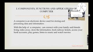 Digital Devices| Application of Computer| definition of computer| hardware and software Part 1 screenshot 5