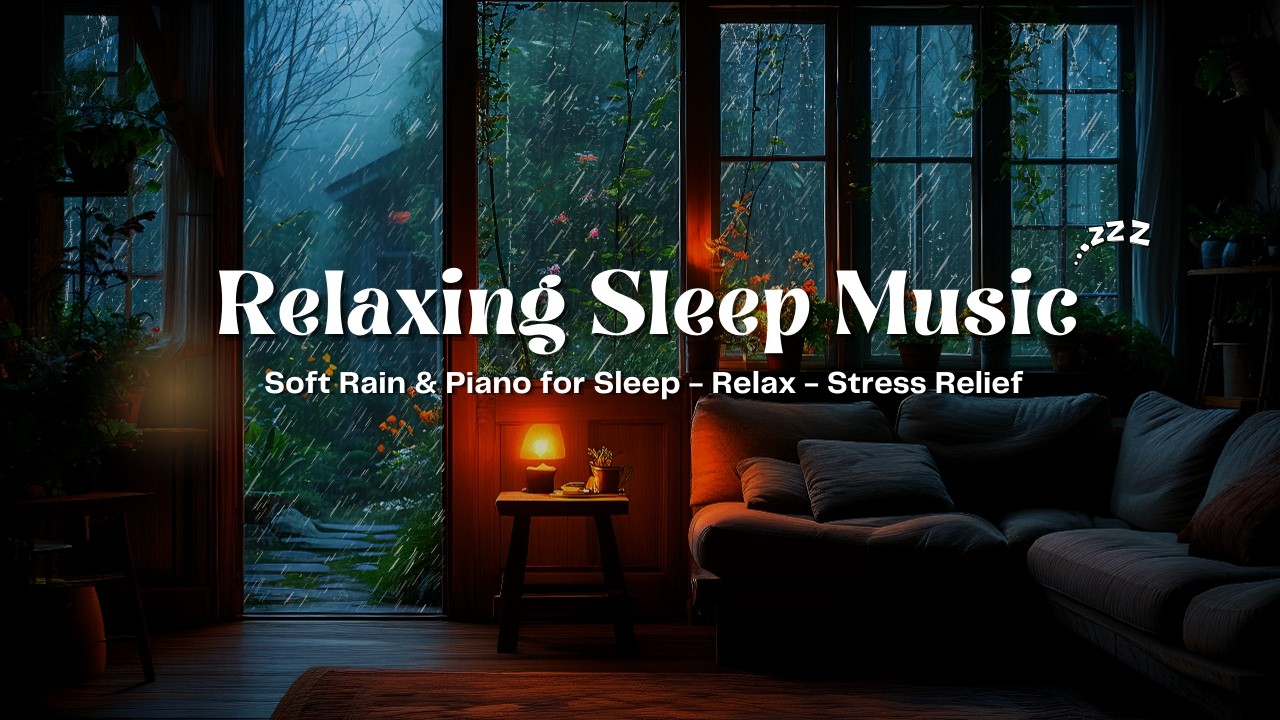 Fall Asleep Fast with Rain Sounds 🌙 Soft Piano Music for Deep Sleep and Calm Nights