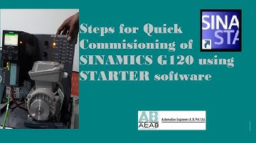 Part #3 | Quick commissioning of SINAMICS G120 drive using STARTER software | In hindi | AEAB NOIDA