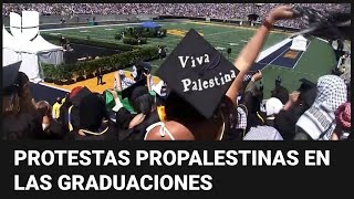 Estas son las protestas contra la guerra en Gaza que se vivieron en las graduaciones universitarias by Univision Noticias 801 views 7 hours ago 1 minute, 10 seconds