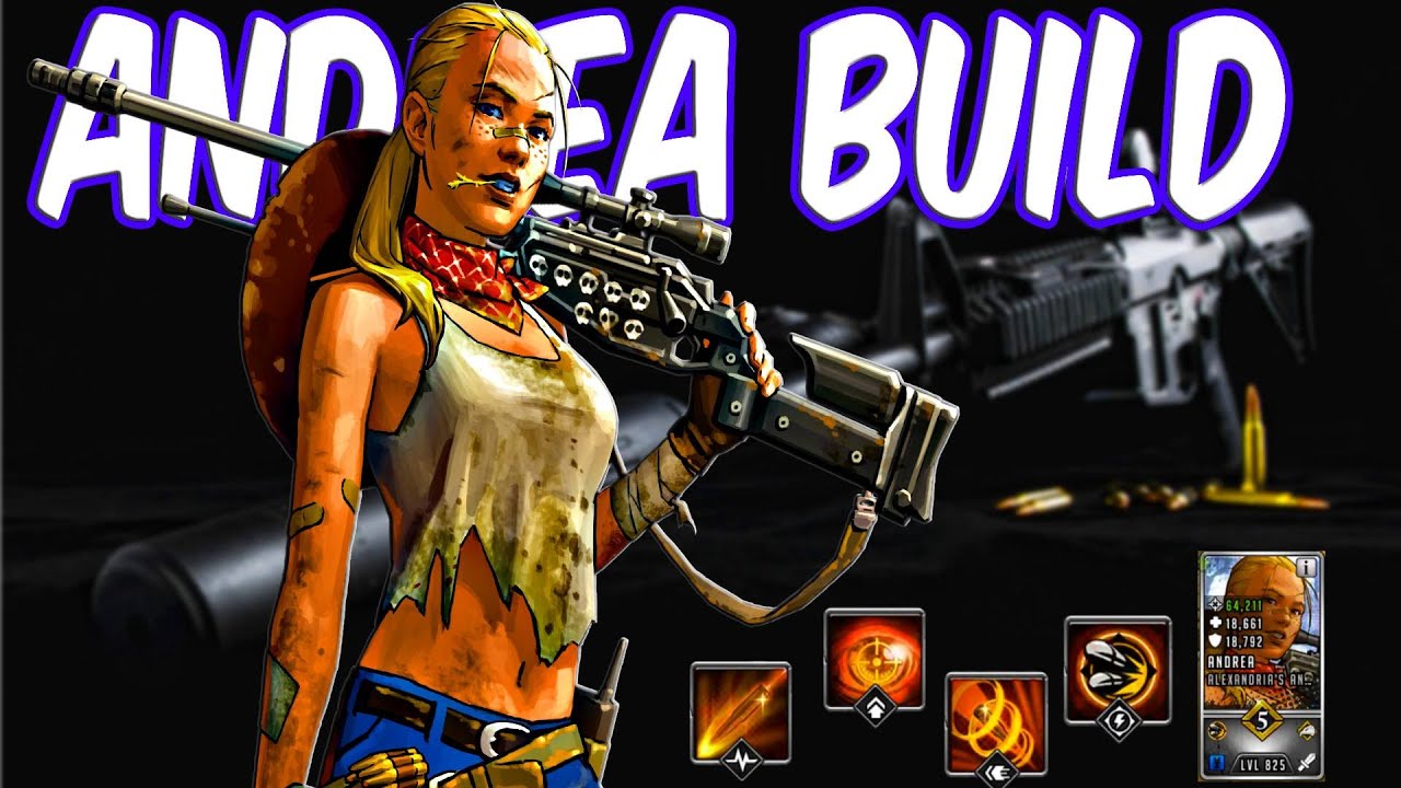 TWD RTS: Andrea Build 64k DAMAGE| The Walking Dead Road to Survival