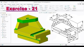 Creo Parametric Exercise - 21 | Creo Exercise Tutorial for Beginner | Creo Parametric Tutorial