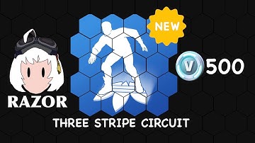 THREE STRIPE CIRCUIT | Fortnite Emote | Using Razor from Battle Breakers