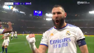 Karim Benzema’s Hat-rick vs Chelsea (07/04/2022) English Commentary HD 🤯
