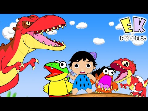 Dinosaur Cartoons for Children! Ryan’s World rescue baby T-REX Animation for Kids