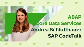 SAP CodeTalk on ABAP Core Data Services with Andrea Schlotthauer