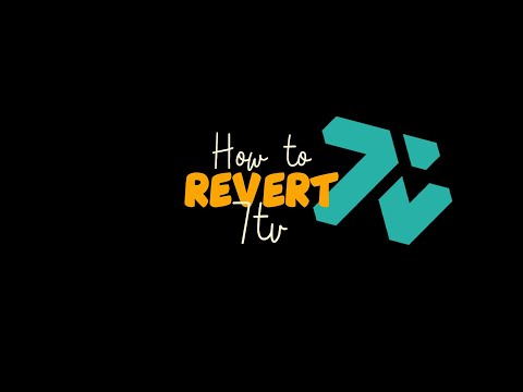 How to revert the 7tv update