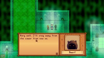 Stardew Valley scene - Krobus vs Dwarf