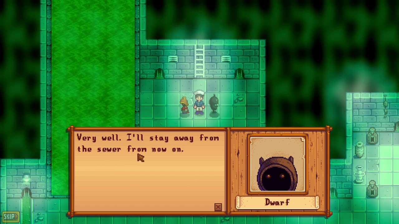 Stardew Valley scene Krobus vs Dwarf YouTube