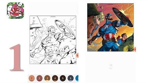 Happy Color - Coloring Game - Gameplay Walkthrough Part 1 - Color MARVEL pics - 1 (iOS, Android)