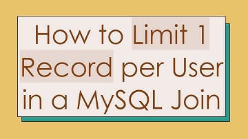 How to Limit 1 Record per User in a MySQL Join