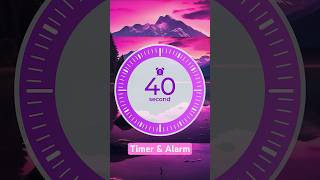 00:40s 🔔 40 Second TIMER with Tick Tock Sound Every Second and Alarm for 10s - No Loop