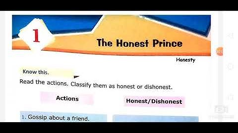 Moral science (chapter-1  The Honest prince)