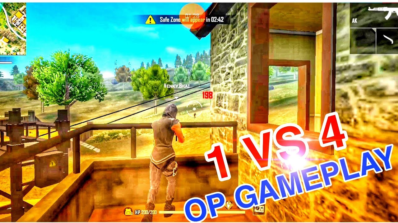 SOLO VS SQUAD OP GAMEPLAY || 1 VS 4 GAMEPLAY VENKY GAME ZONE - GARENA ...