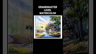 GRANDMASTER LEVEL WATERCOLOR. #art #watercolor #watercolorpainting #artist #shortsfeed #shorts