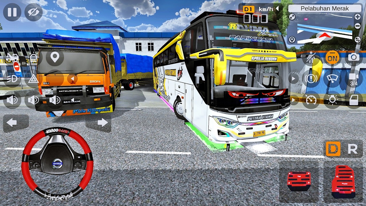 Bus Rahma Nursyifa Putera Utama Ngebut Bareng Truk Fuso Di Tikungan Terminal