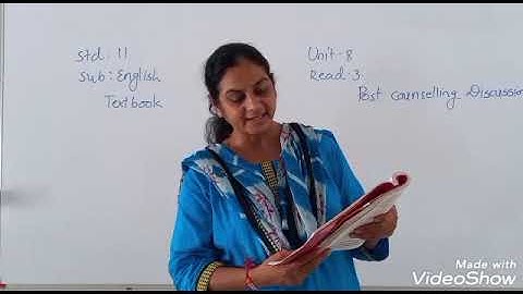 11 English/Unit 8/Read 3/Post Counselling Discussion by Velisha Patel
