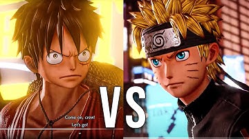 Luffy, Zoro, Sanji vs Naruto, Sasuke, Boruto Death Battle | Jump Force | Luffy vs Naruto