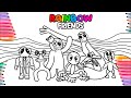 How to draw ALL the monsters from RAINBOW FRIENDS (Chapter 1 &amp; Chapter 2) TOGETHER | NCS Music