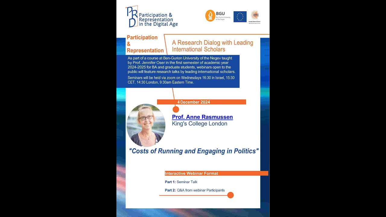 Prof. Anne Rasmussen: 