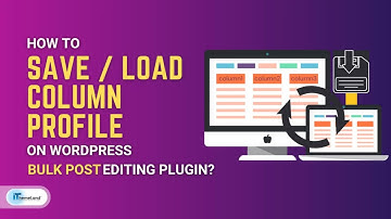 How to save and load column profiles on WordPress Bulk posts editing plugin?