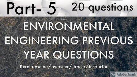 ENVIRONMENTAL ENGINEERING PREVIOUS YEAR QUESTIONS - part 5